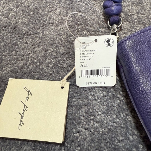 NWT Free People Head Over Heels Purple Leather Satchel Boho Women One Size - Picture 5 of 13